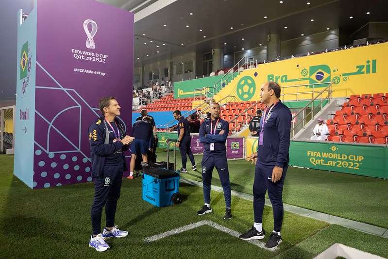 Treino da Seleção Brasileira na Copa do Mundo.