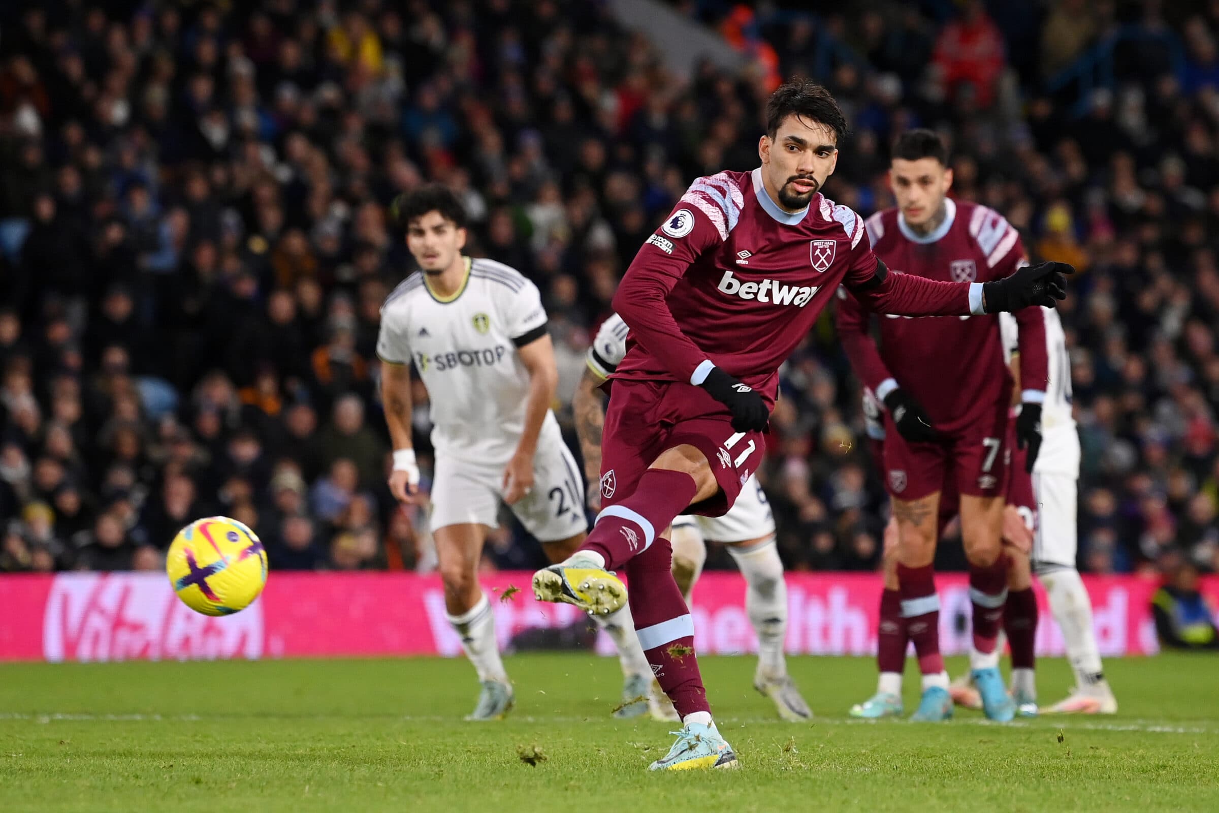Lucas Paquetá em jogo do West Ham pela Premier League