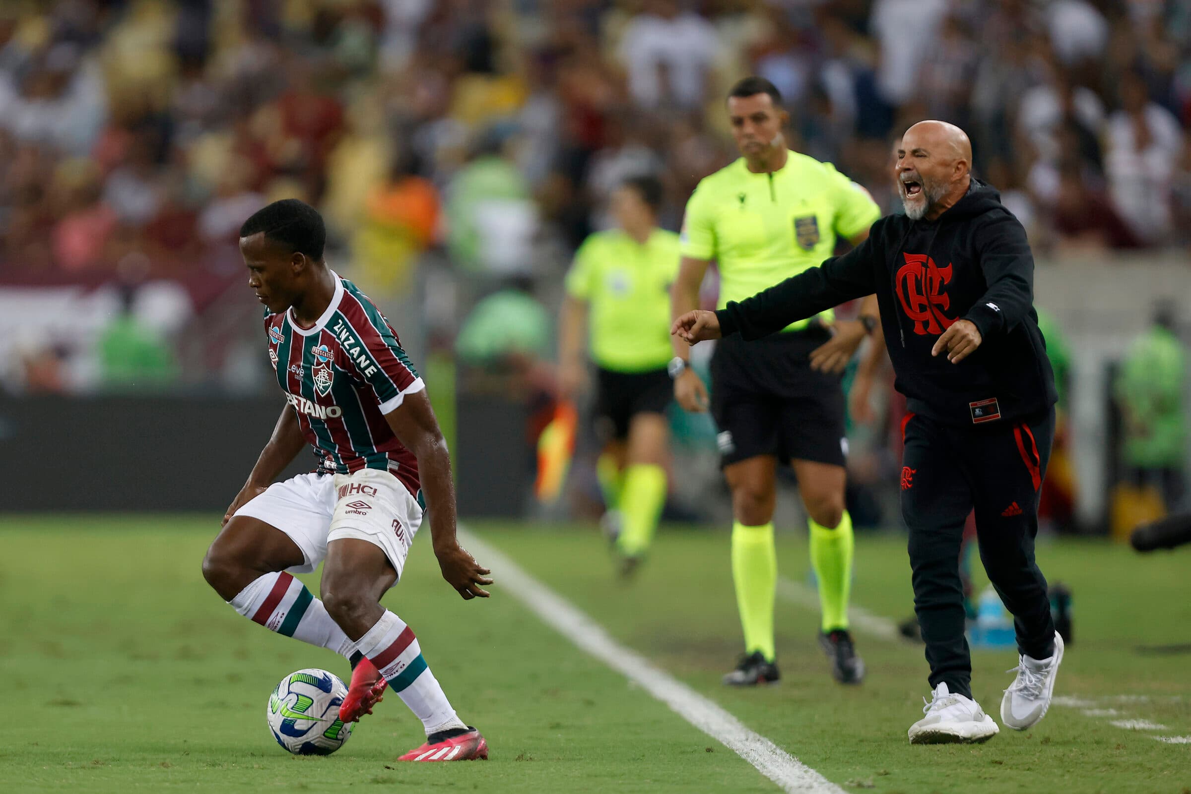 Jorge Sampaoli em Flamengo x Fluminense