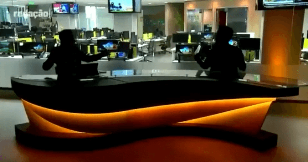 Estúdio do SporTV, nova casa de Ramon, ex-jogador do Flamengo