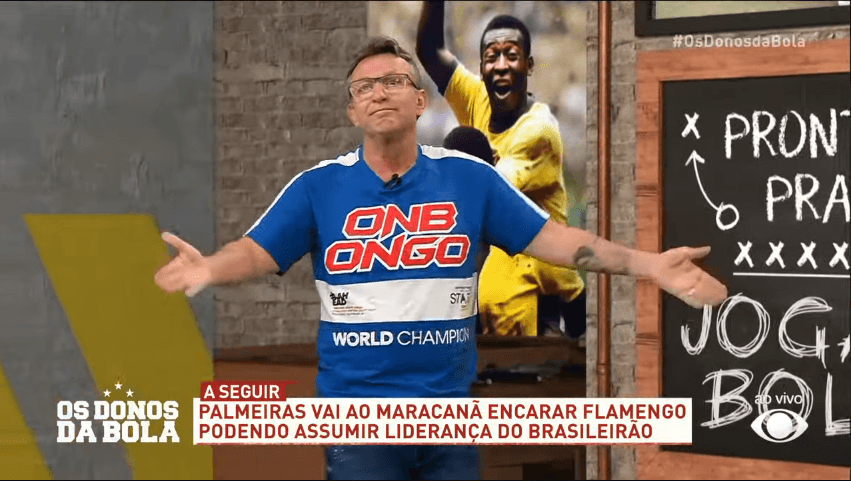 Neto durante o programa Os Donos da Bola.. Após perder processo para Tite neste ano, apresentador e a Band agora terão que indenizar treinador ex-Flamengo