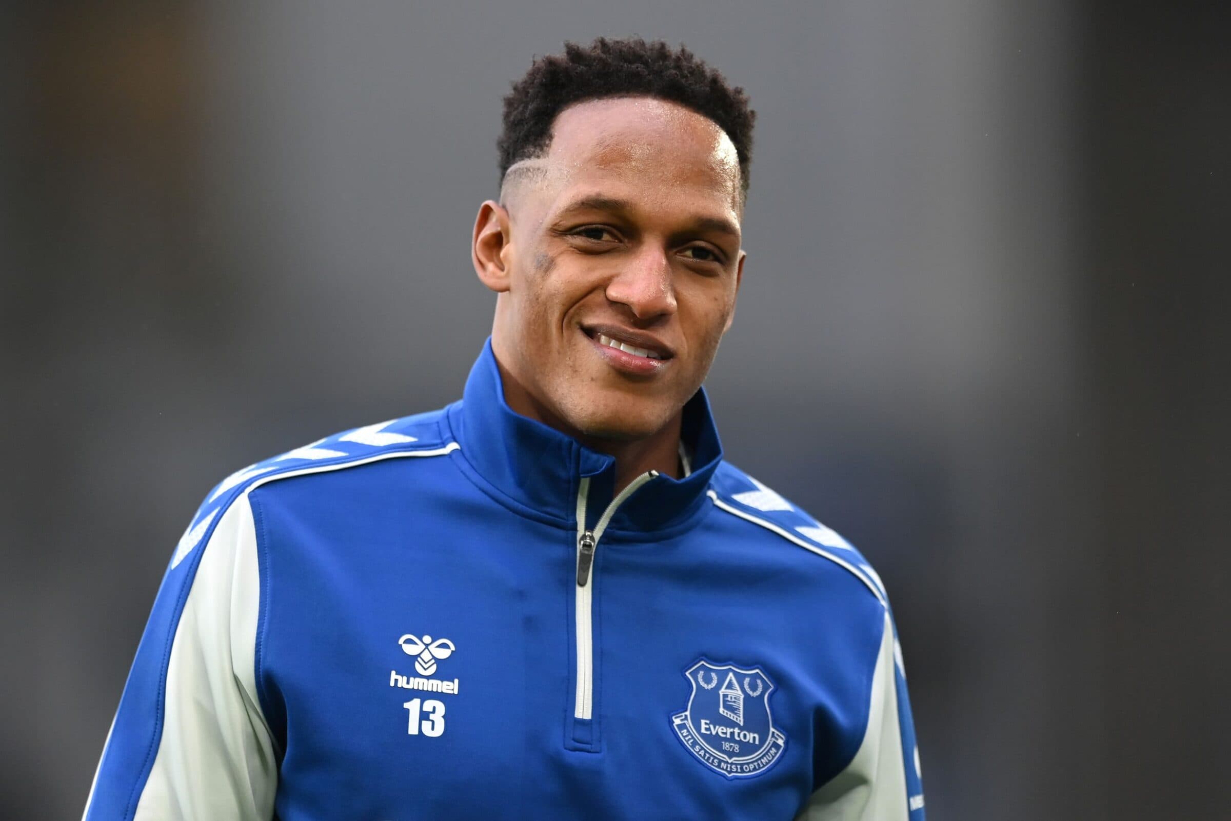 Yerry Mina quando jogava no Everton, da Inglaterra