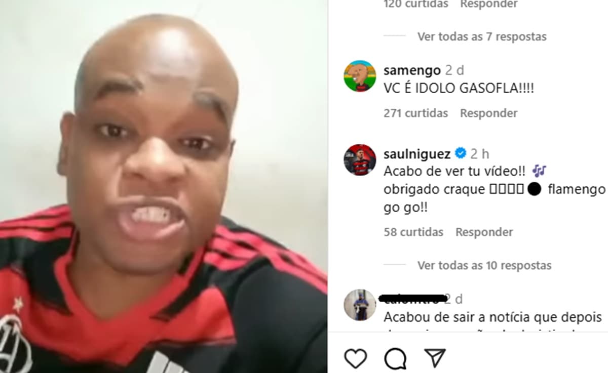 saúl responde música de torcedor do flamengo
