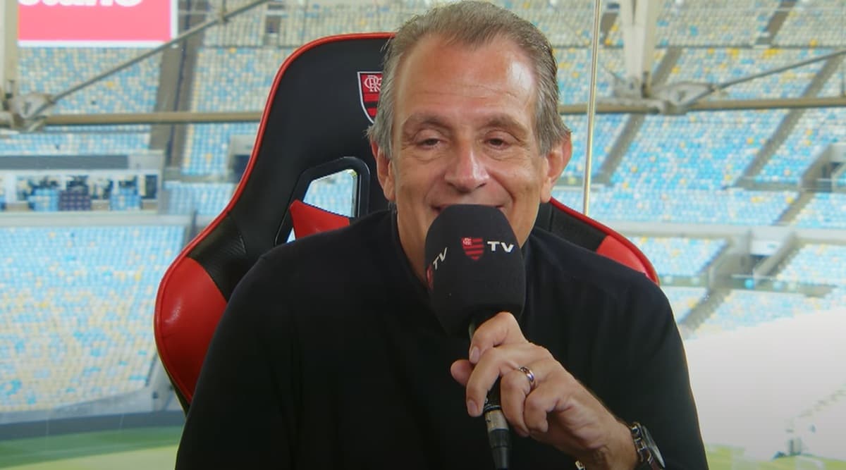 Bap dá entrevista na Flamengo TV, com o Maracanã ao fundo, e explica escolha pela Betano