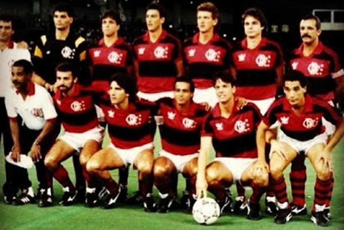 Escalação do Flamengo para enfrentar a Real Sociedad em 1990