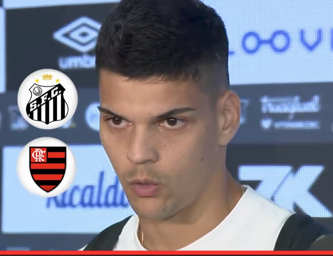 Gabriel Brazão, do Santos, fala sobre o Flamengo
