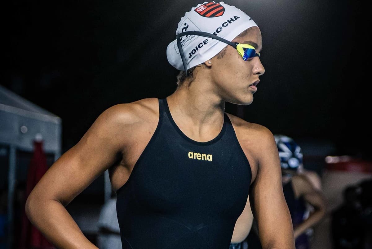 Joice Rocha em competição pelo Flamengo