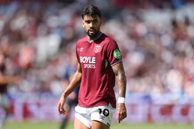 Lucas Paquetá, do West Ham United, durante o amistoso de pré-temporada entre West Ham United e Lille OSC no Estádio de Londres em 9 de agosto de 2025 em Londres, Inglaterra.