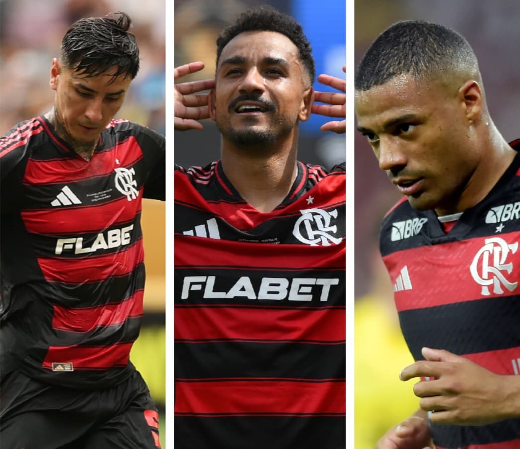 Pulgar, Danilo e De La Cruz pelo Flamengo