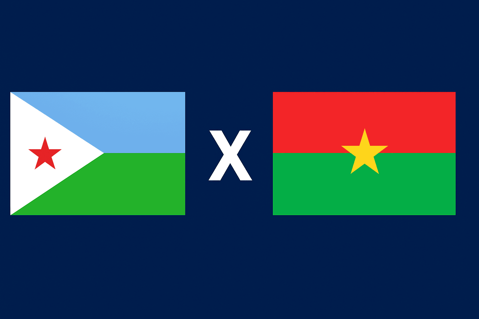 Fundo azul padrão e bandeiras de Djibuti e Burkina Faso