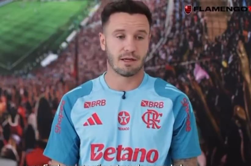 Saúl em entrevista à Flamengo TV