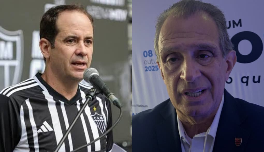 Bruno Rizzo (esquerda), CEO do Atlético-MG, e Bap (direita), presidente do Flamengo