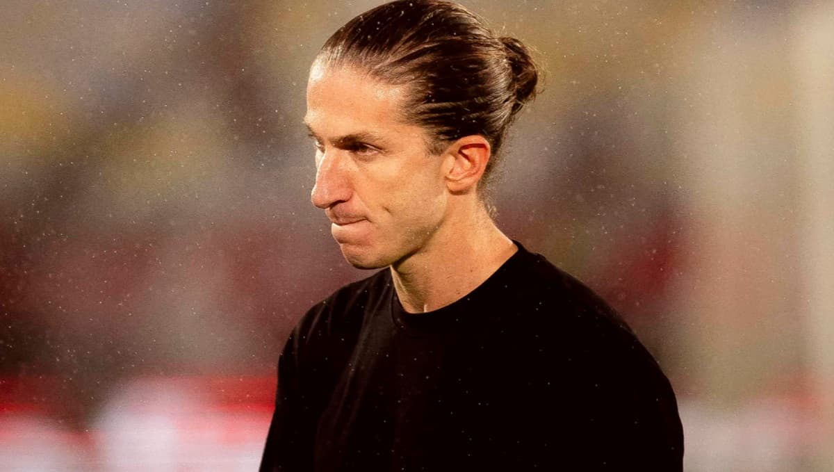 Filipe Luís em jogo entre Flamengo x Palmeiras