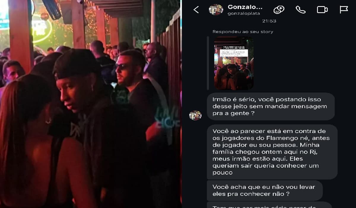 Plata responde torcedor do Flamengo sobre episódio em balada