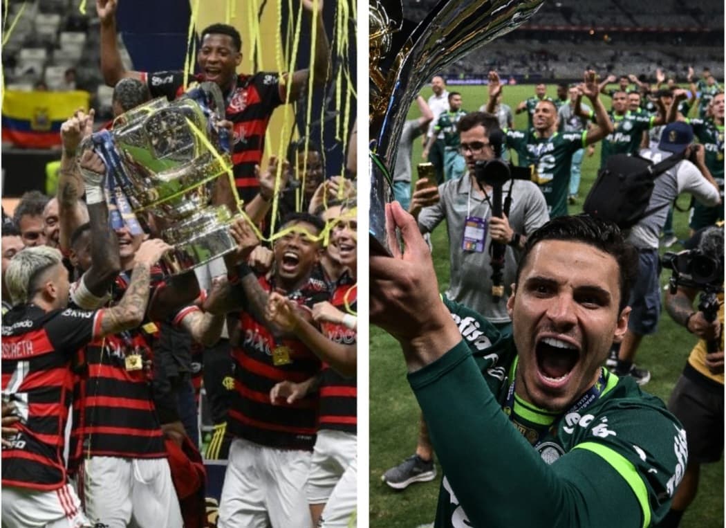 Flamengo e Palmeiras se dividem em títulos nos últimos anos