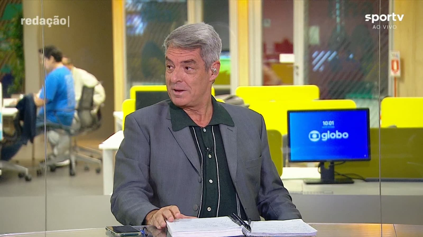 Tim Vickery durante o Redação Sportv