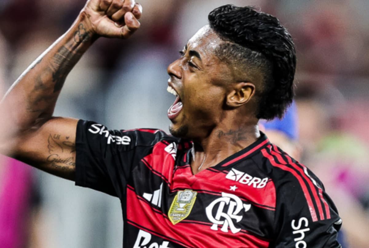 Bruno Henrique comemora gol em Flamengo x Sport