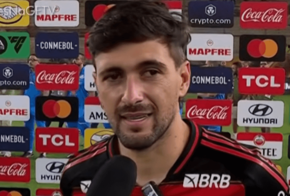 Arrascaeta entrevista Palmeiras x Flamengo