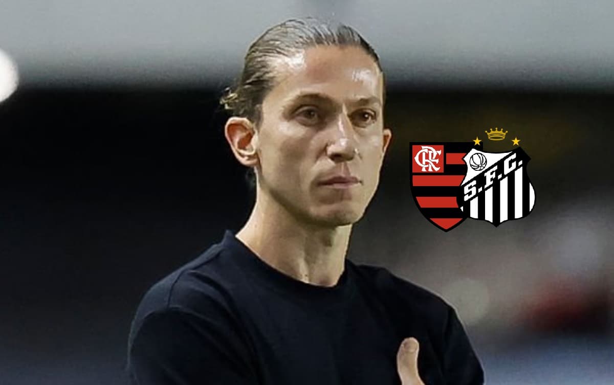 Filipe Luís prepara escalação do Flamengo para enfrentar o Santos