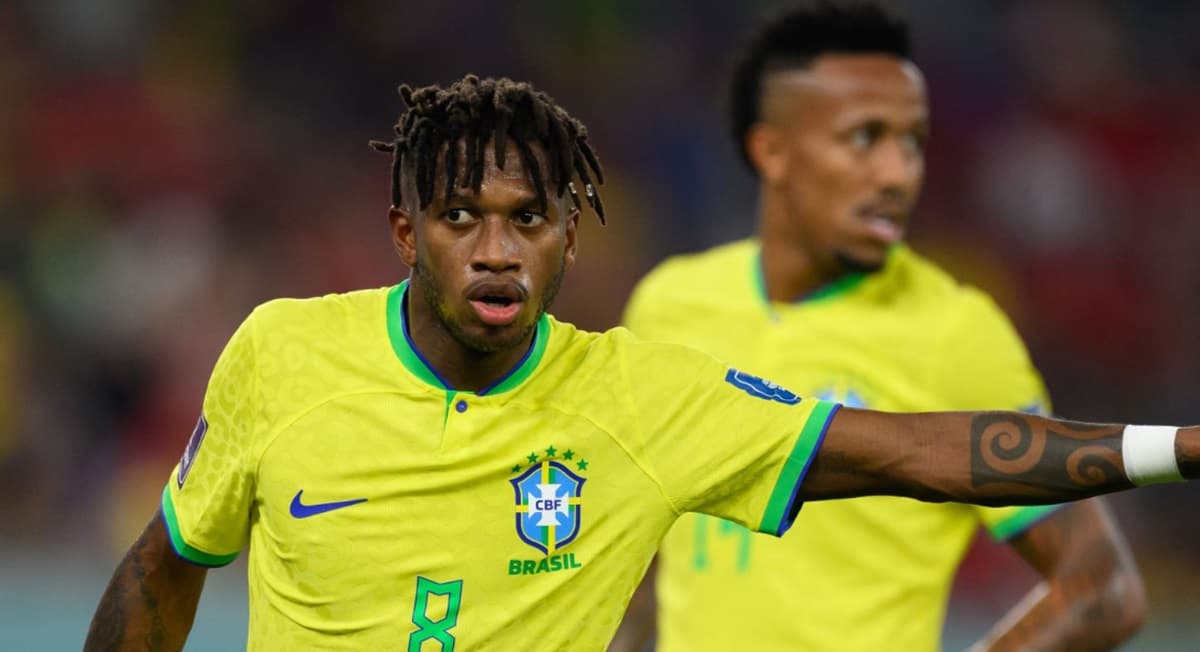 Fred em jogo da Seleção Brasileira; volante interessa ao Flamengo
