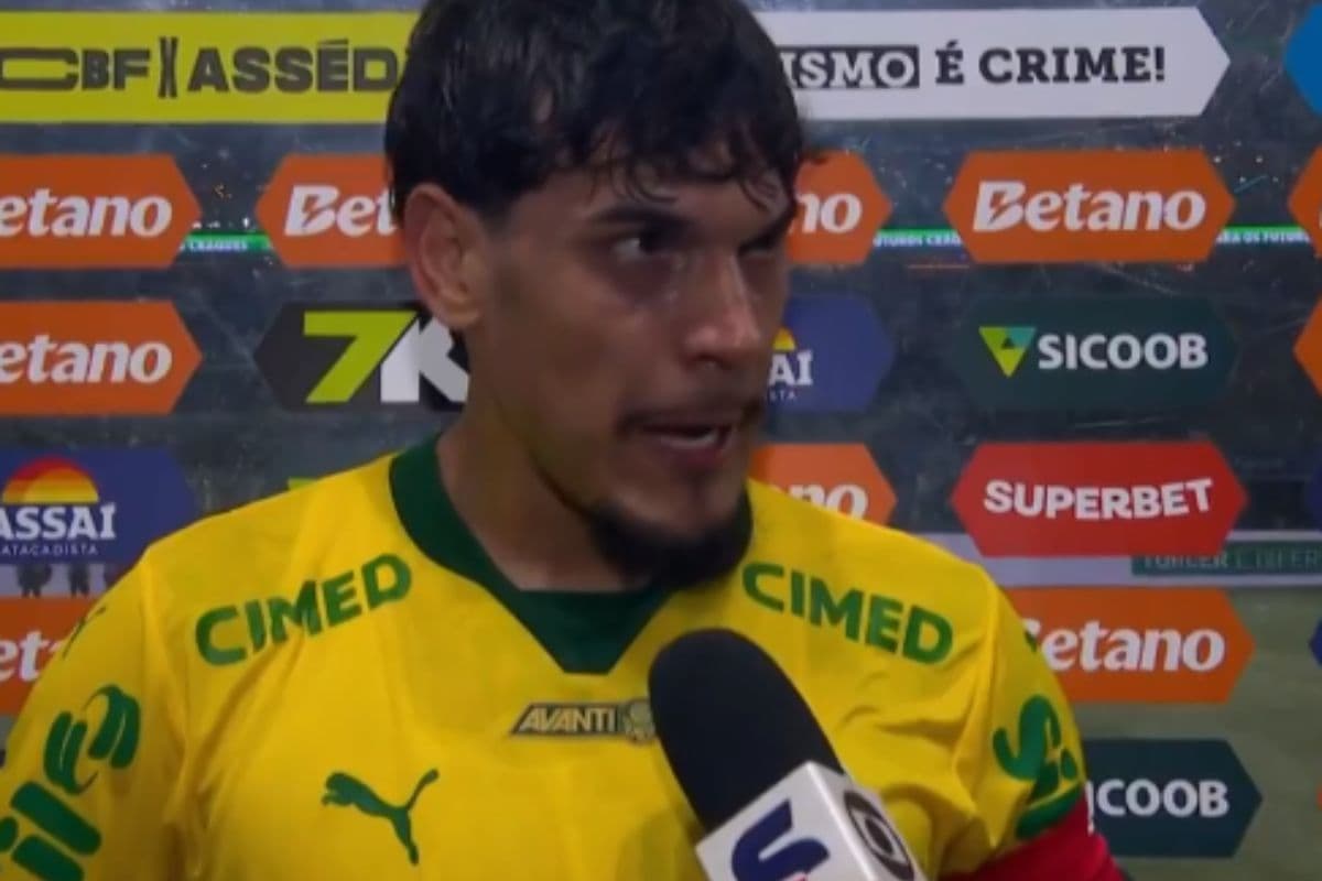 Gustavo Gómez, zagueiro do Palmeiras, em entrevista para o canal SporTV