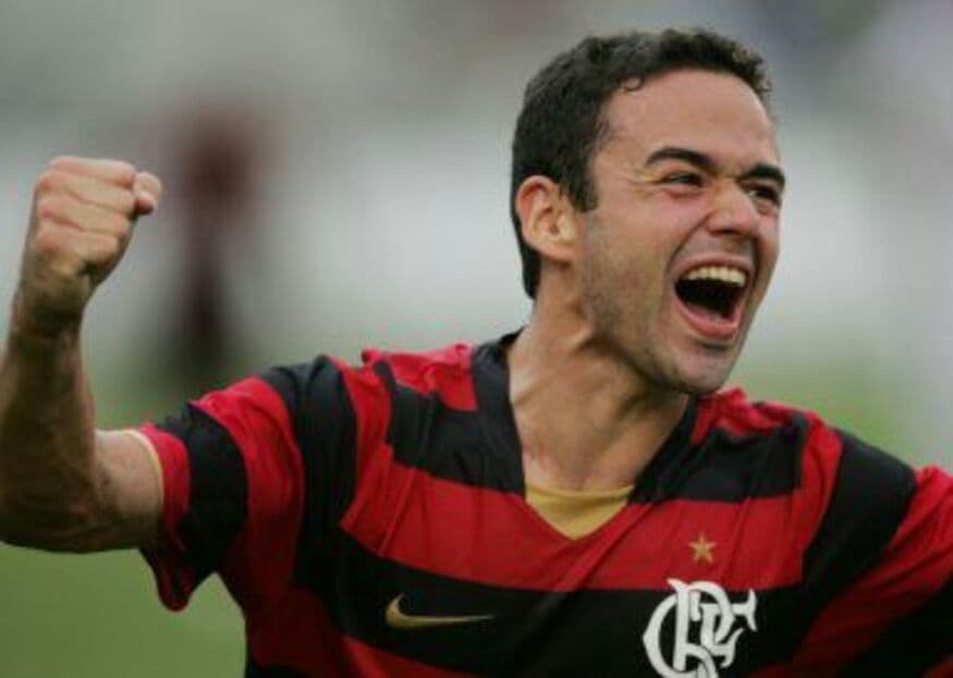 Juan 'Marrentinho' Maldonado comemora gol pelo Flamengo