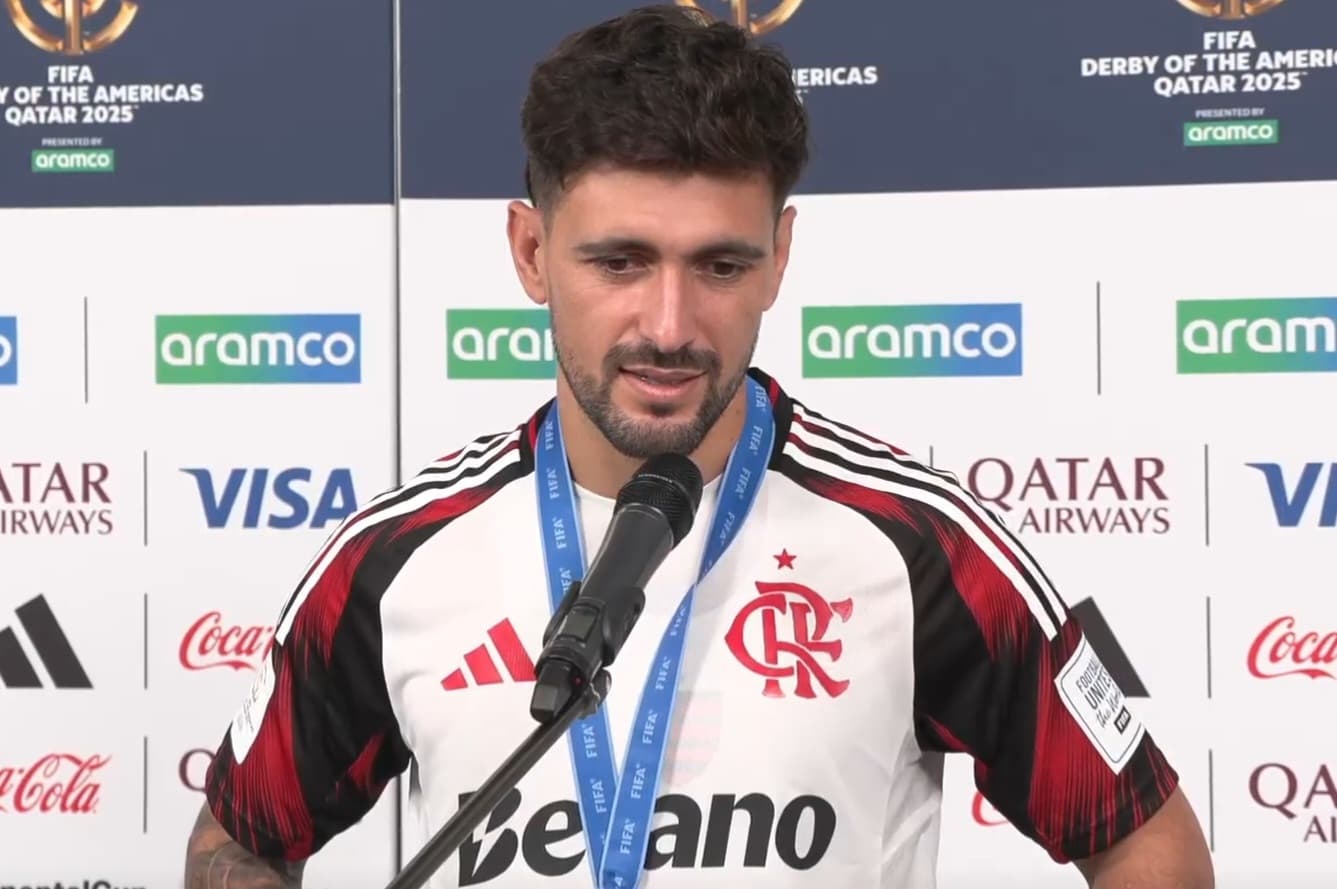 Arrascaeta após Dérbi das Américas pelo Flamengo