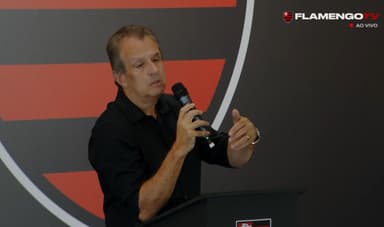 Bap, presidente do Flamengo, em live no YouTube