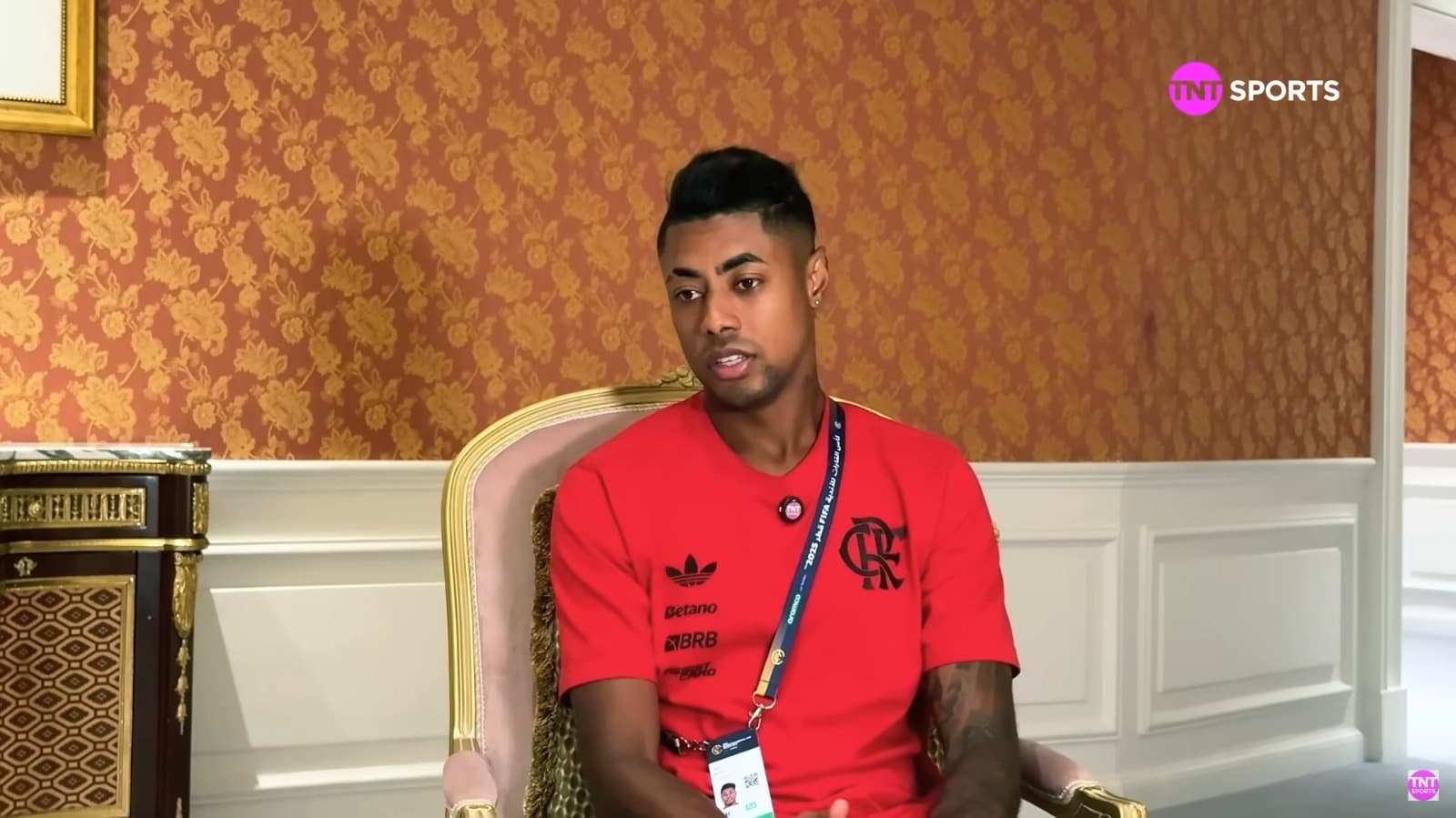 Bruno Henrique em entrevista à TNT Sports