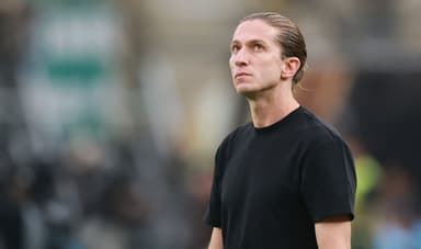 Filipe Luís, técnico do Flamengo, em jogo contra Palmeiras em Lima