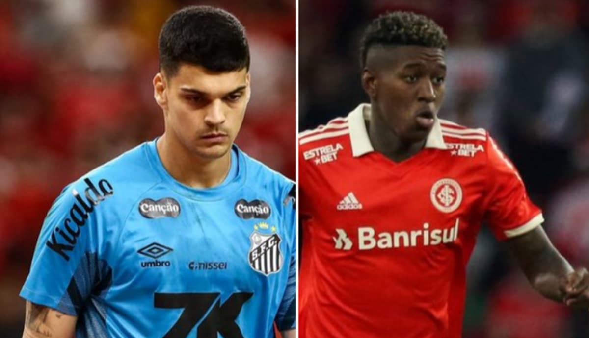 Gabriel Brazão, do Santos e Vitão, do Internacional, focos do Flamengo