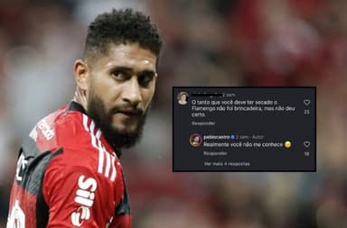 Pablo responde torcedor do Flamengo no Instagram