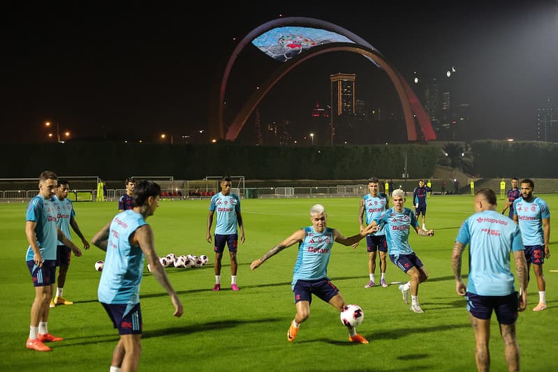 Treino do Flamengo em Doha
