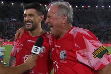 Zico e Arrascaeta deram entrevista juntos durante o Jogo das Estrelas