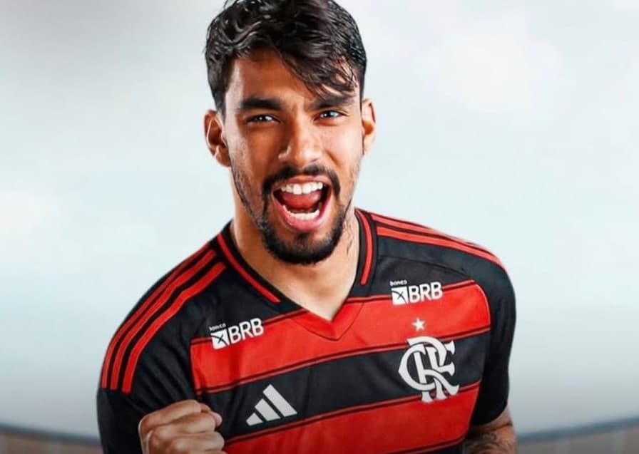 Arte de Paquetá com a camisa do Flamengo