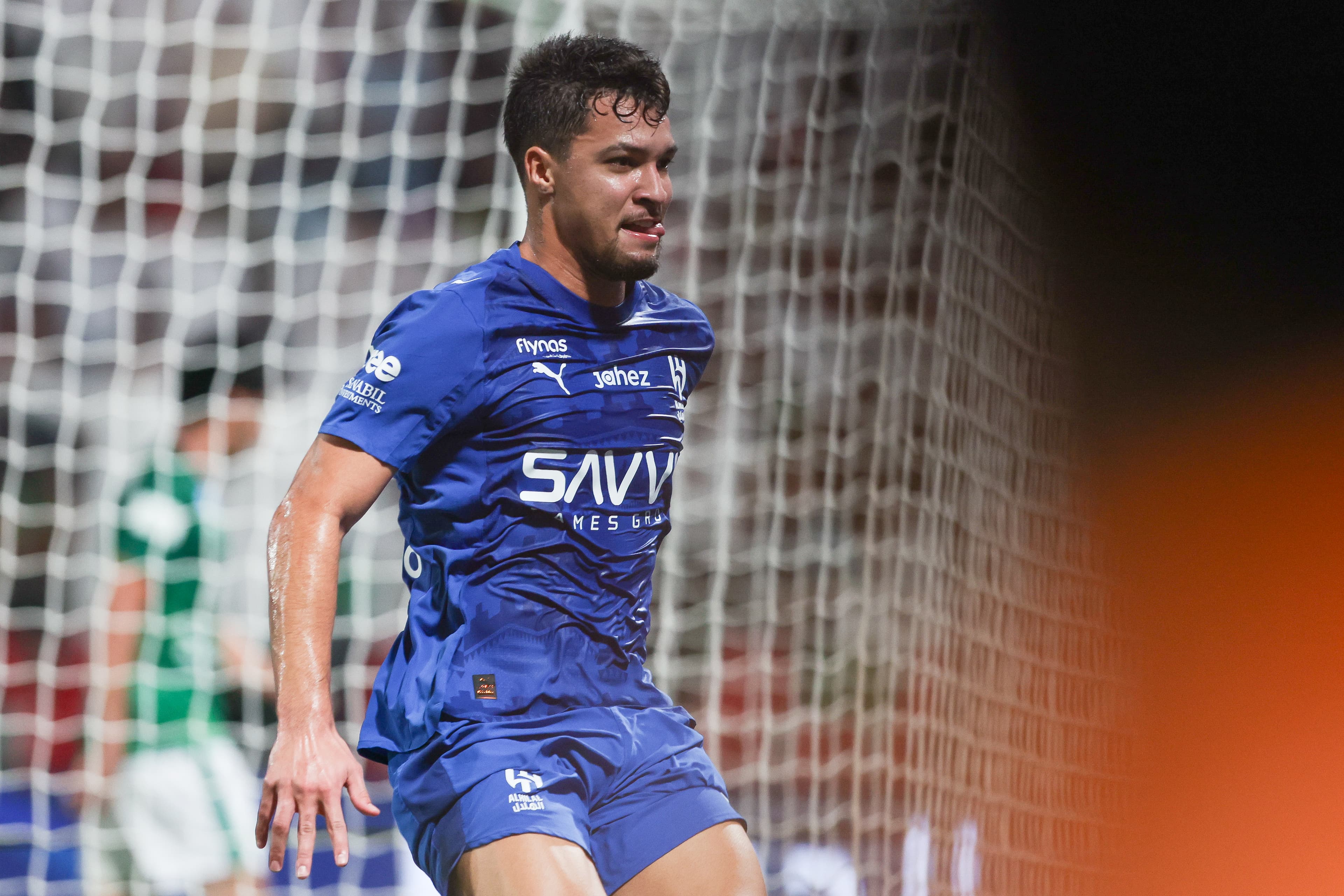 Brasileiro Marcos Leonardo comemora gol pelo Al Hilal