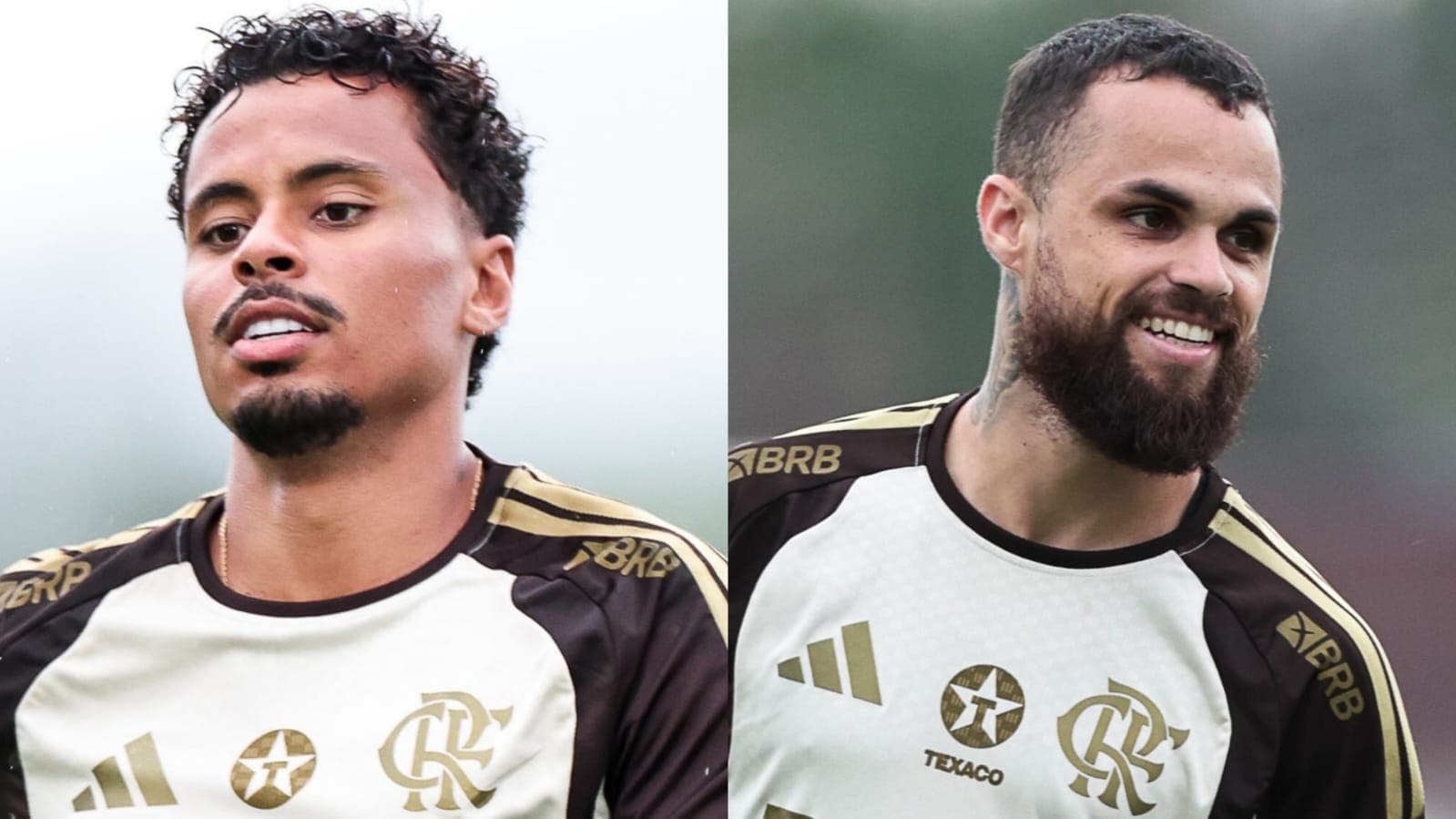 Allan e Michael em treino do Flamengo