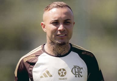 Cebolinha durante treino da pré-temporada do Flamengo em 2026