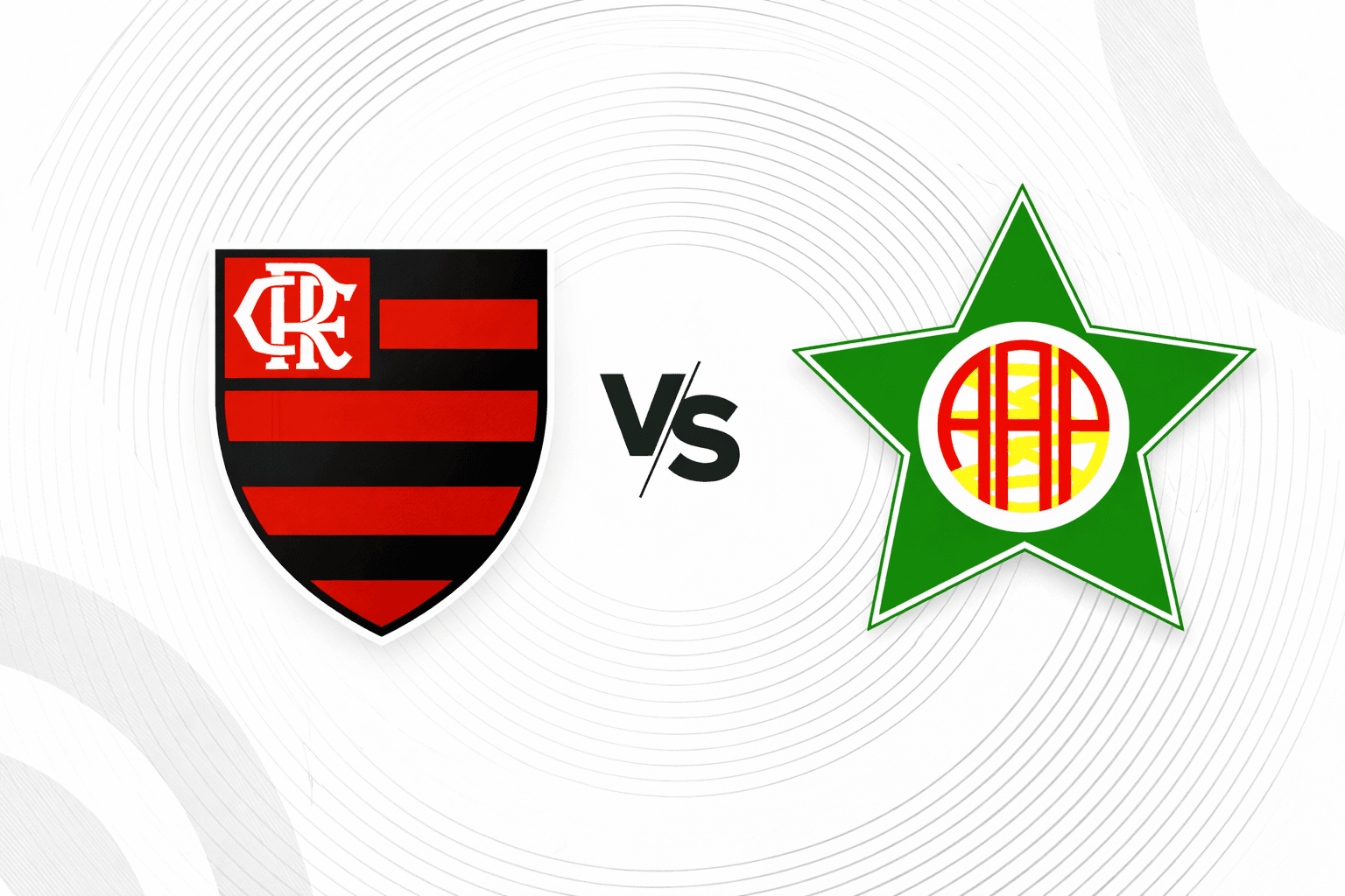 Escudos do Flamengo e da Portuguesa-RJ sobre fundo branco, representando o confronto pela estreia do Campeonato Carioca 2026