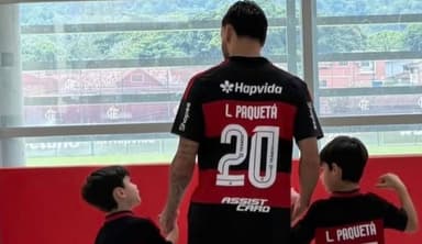 Lucas Paquetá, reforço do Flamengo, no Ninho do Urubu