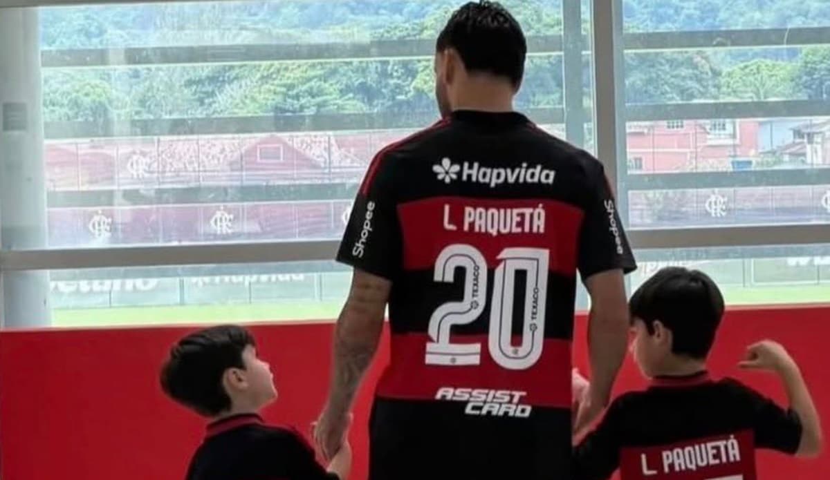 Lucas Paquetá, reforço do Flamengo, no Ninho do Urubu