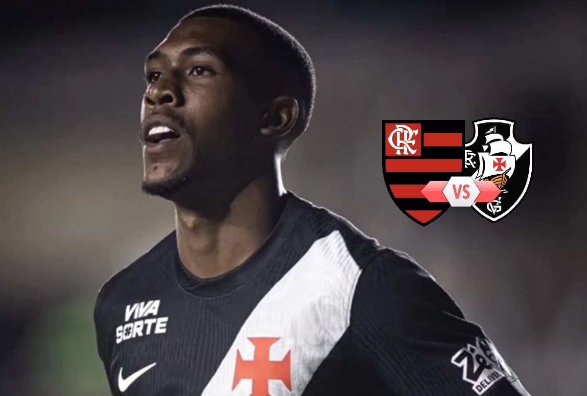 Rayan, do Vasco, não vai enfrentar Flamengo