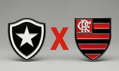 Escudos de Flamengo e Botafogo