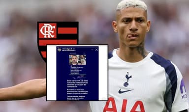 Richarlison, do Tottenham, está sendo especulado no Flamengo, mas nega saída do Tottenham
