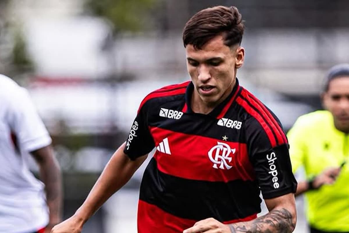 Juan Sayago durante Flamengo x Vitória no Brasileirão Sub-20