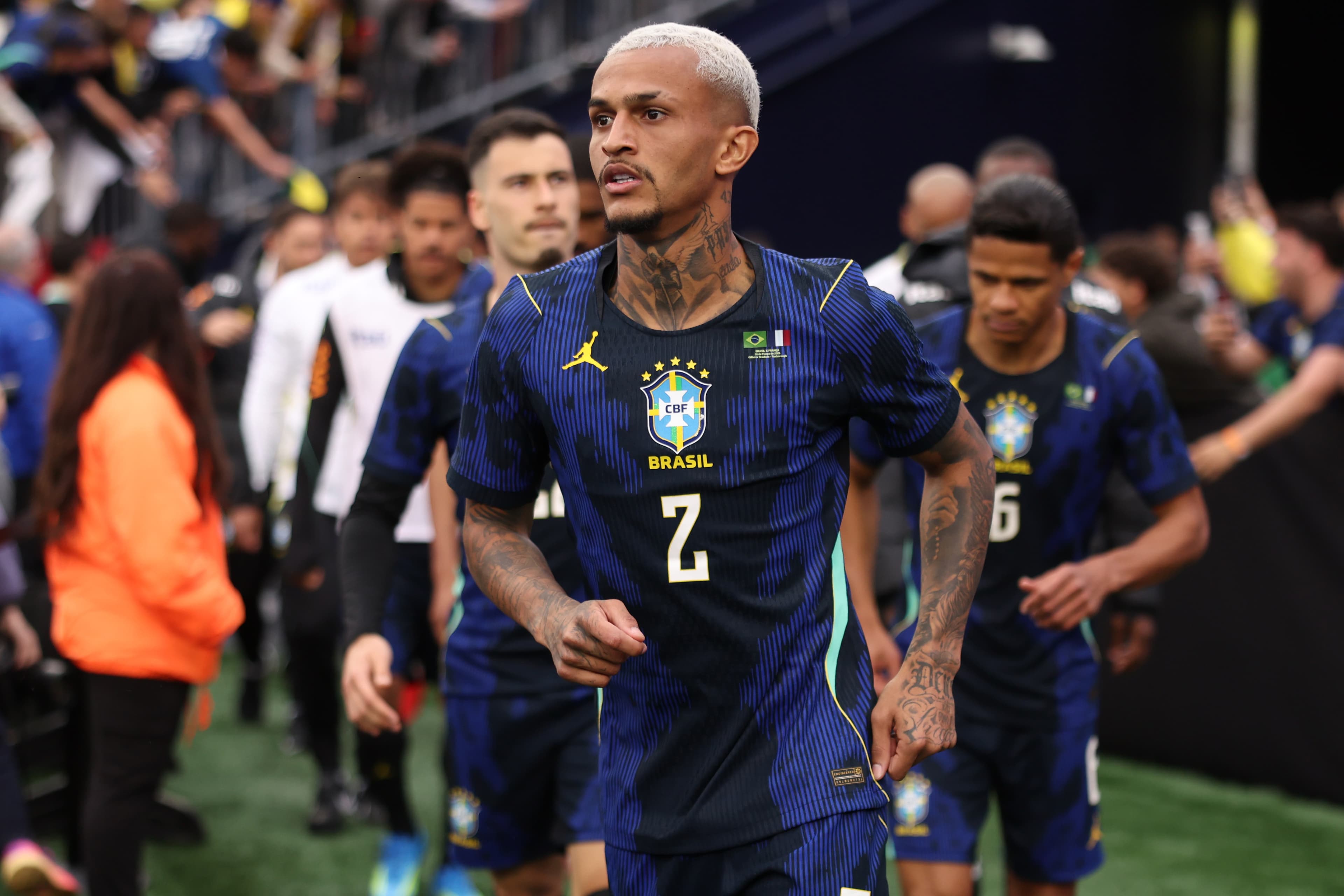 Wesley em amistoso da Seleção Brasileira