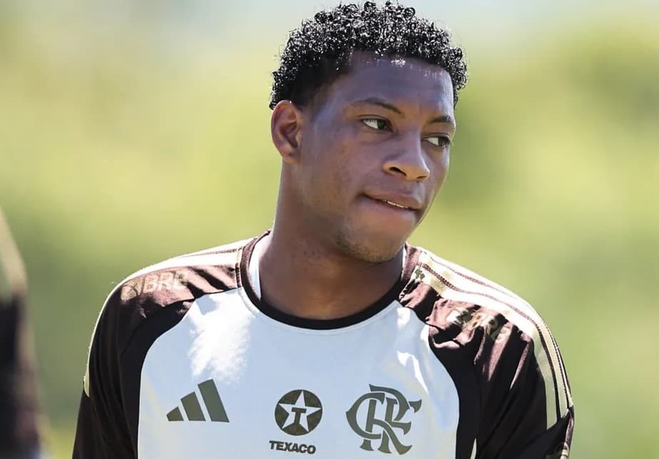 Plata durante treino do Flamengo