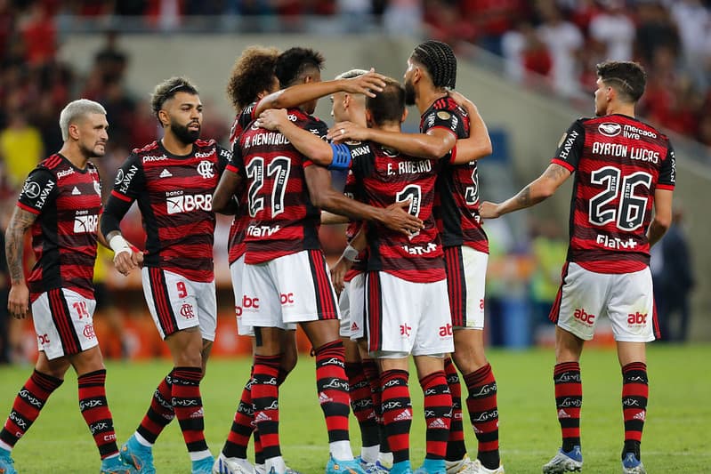 flamengo católica libertadores 2022 comemoração gol everton ribeiro