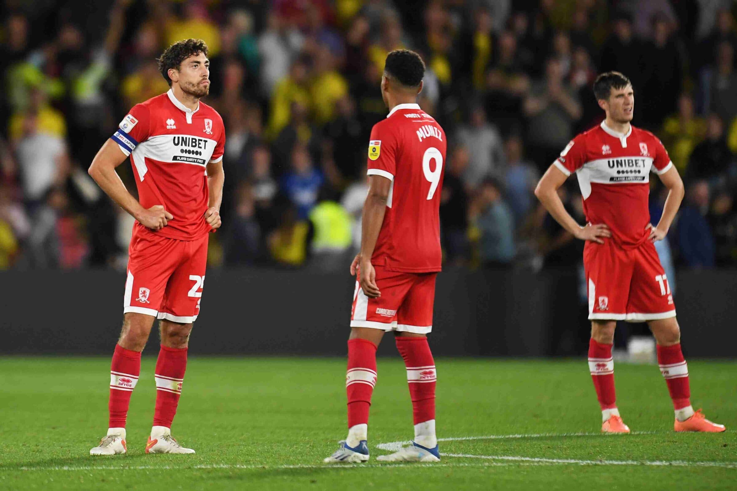 Rodrigo Muniz em ação pelo Middlesbrough contra o Waltford marca seu primeiro gol com a nova equipe