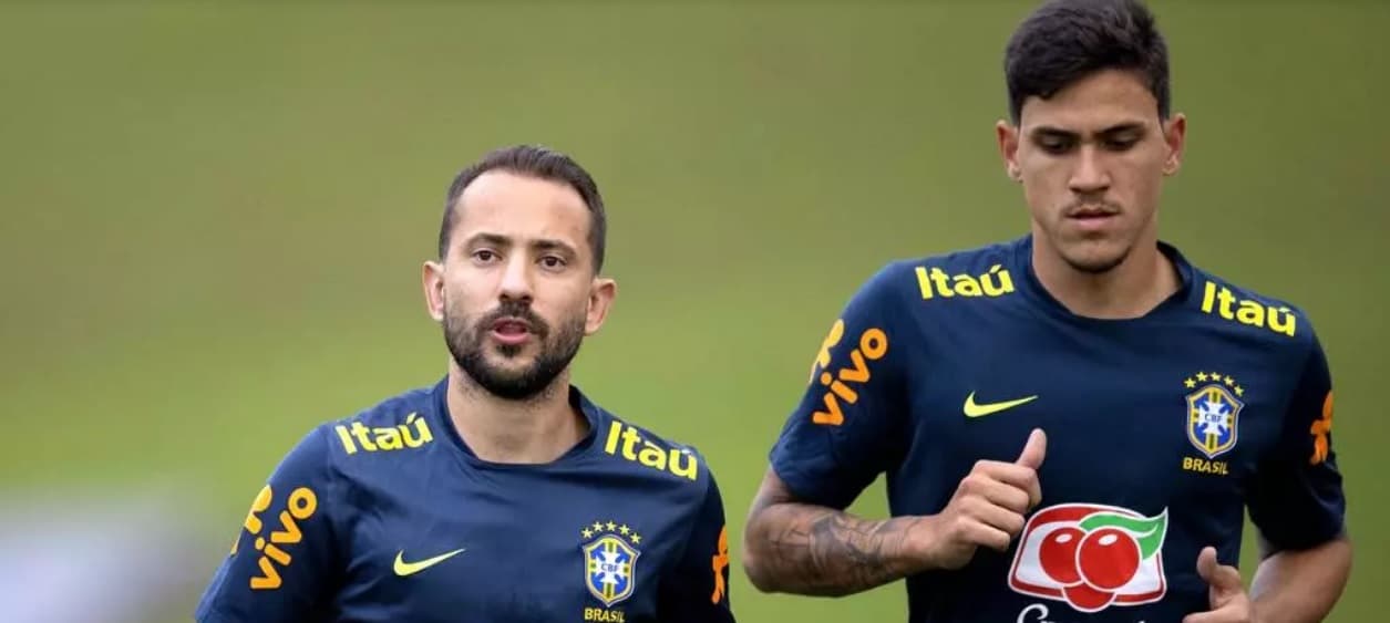 jogadores do flamengo, everton ribeiro e pedro na seleção brasileira
